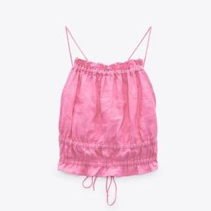 Zara Linen Crop Top